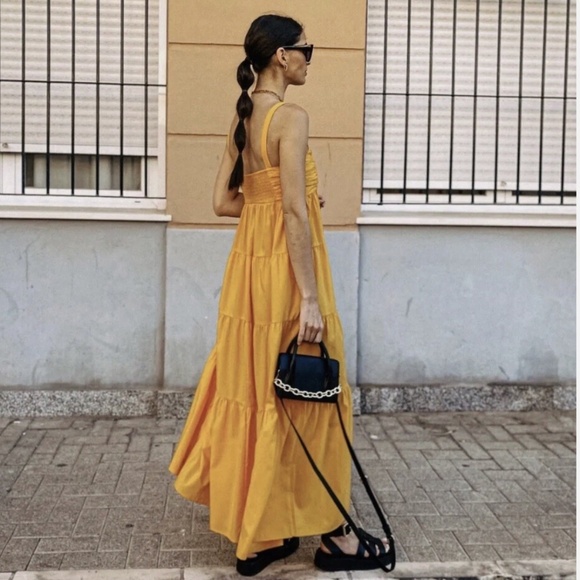 Zara orange maxi dress - Picture 3 of 8